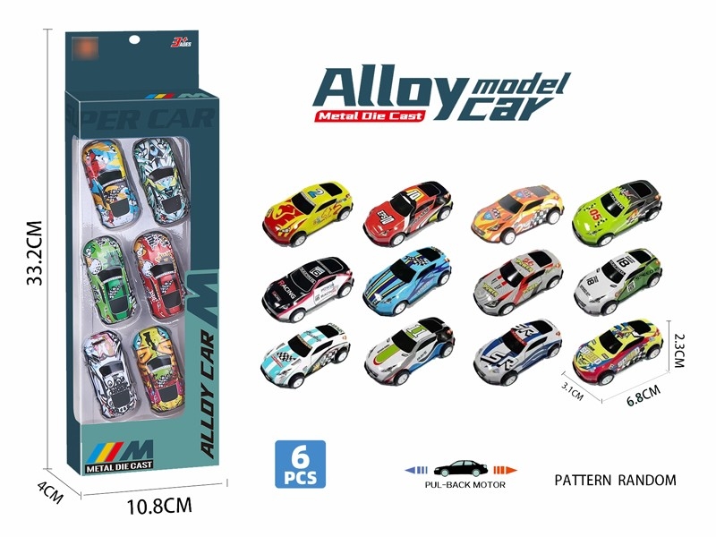 PULL BACK CAR 6PCS - HP1180478