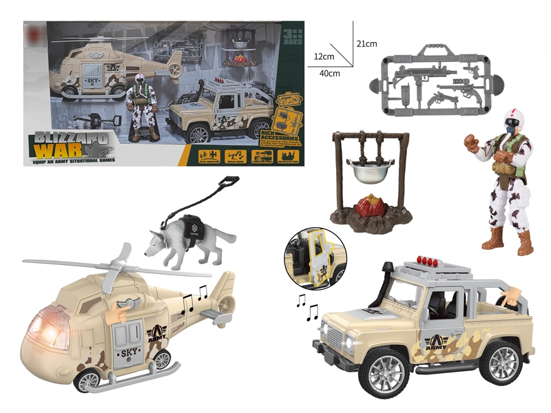 SOLDIER PLAY SET W/LIGHT & SOUND & INCLUDED BATTERY - HP1180891