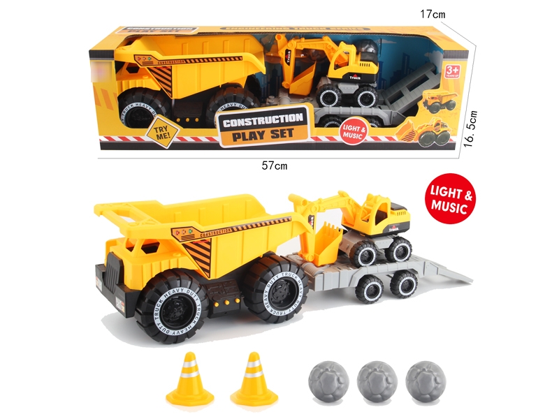 FREE WAY CONSTRUCTION CAR W/LIGHT & MUSIC - HP1181415