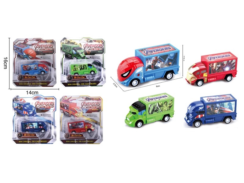 PULL BACK DIE-CAST CAR,4ASST - HP1182211