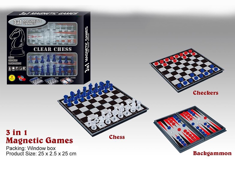 3 IN 1MAGNETIC CHESS GAME - HP1182256