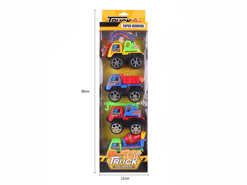 PULL BACK CONSTRUCTION TRUCK 4PCS - HP1182287