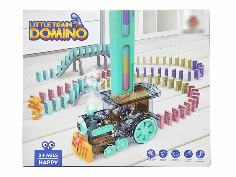B/O TRAIN WITH DOMINO & SPRAY 80PCS - HP1182945