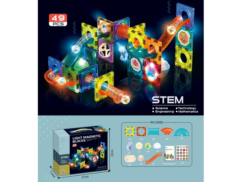 MAGNETIC BUILDING BLOCKS TRACK 49PCS - HP1184262