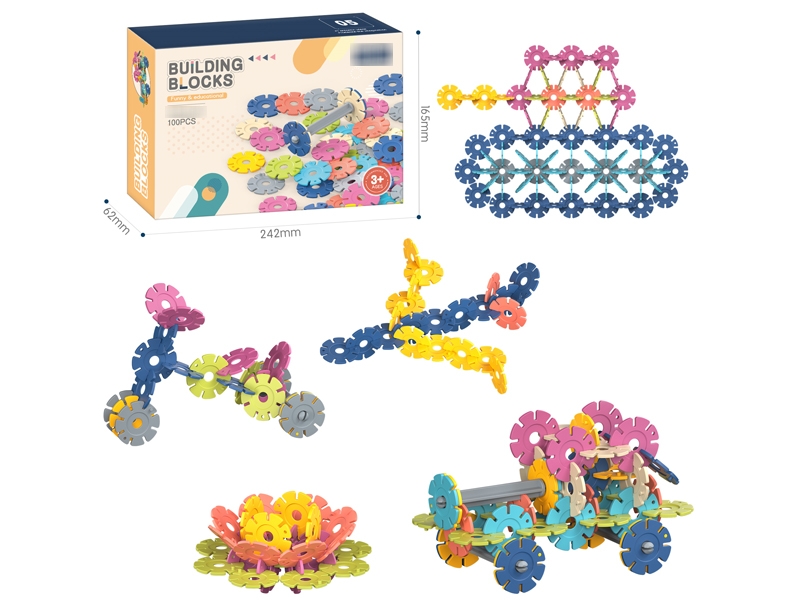 SNOW FLAKES PUZZLE BLOCKS 100PCS - HP1184298