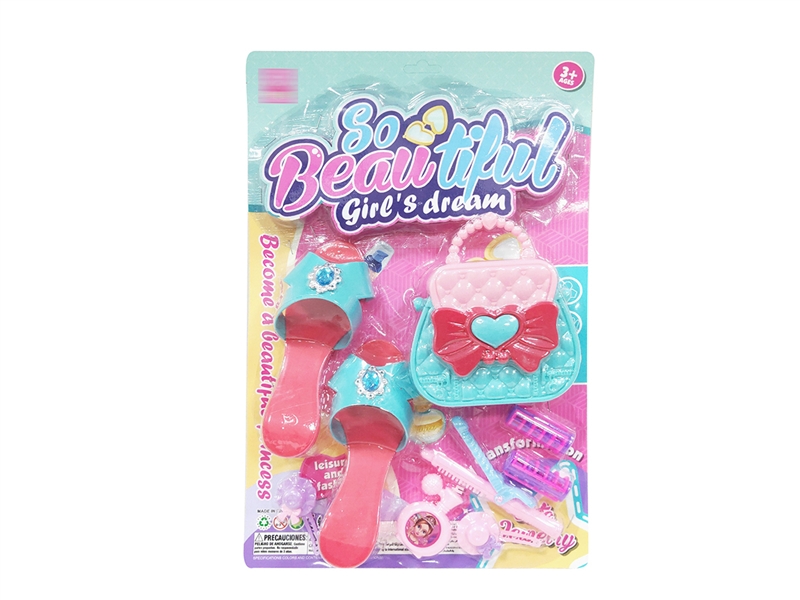 女孩过家家高跟鞋饰品套装（红蓝2色） - HP1185725