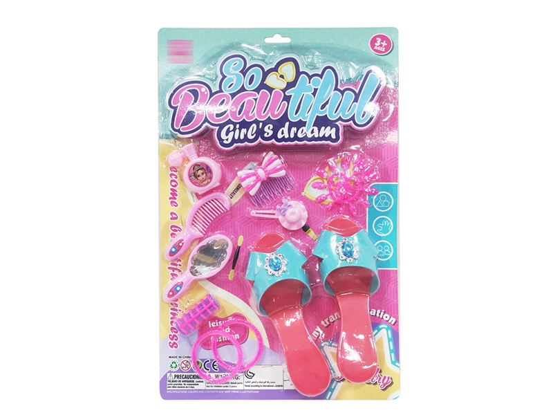 女孩过家家高跟鞋饰品套装（红蓝2色） - HP1185726