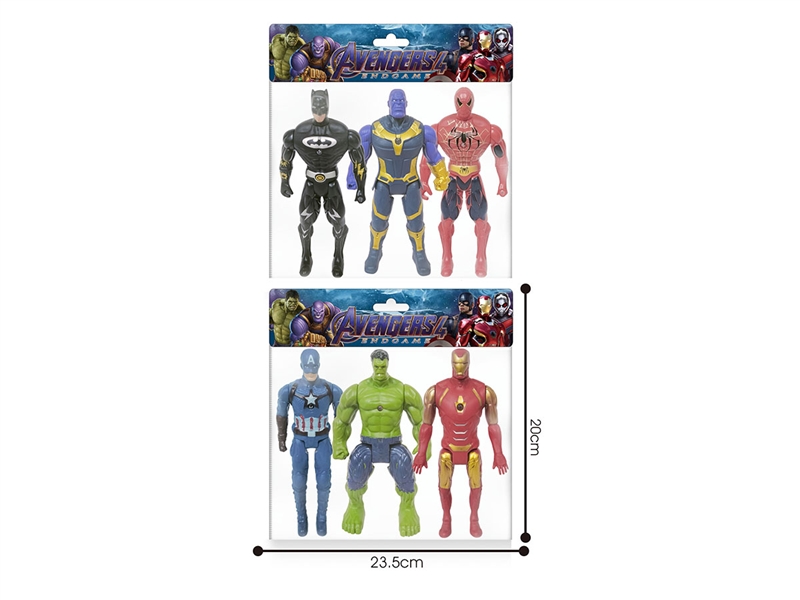 16CM THE AVENGERS W/LIGHT,3PCS,2ASST - HP1185947