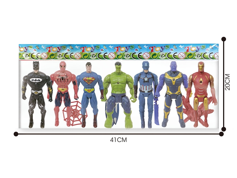 16CM THE AVENGERS W/LIGHT,7PCS - HP1185949
