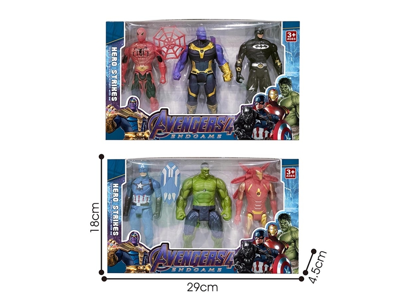 16CM THE AVENGERS W/LIGHT,3PCS,2ASST - HP1185951