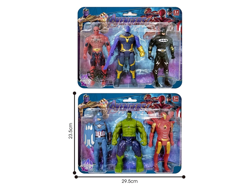 16CM THE AVENGERS W/LIGHT,3PCS,2ASST - HP1185956