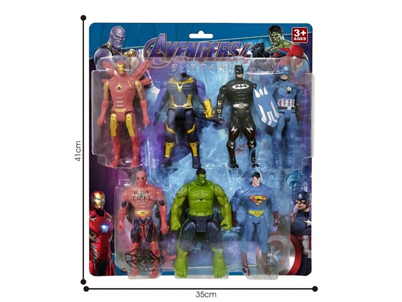 16CM THE AVENGERS W/LIGHT,7PCS - HP1185958