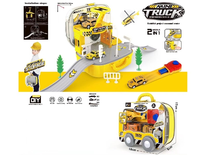 ENGINEERING PARKING LOT SET W/2FREE WAY CAR & CATAPULT & 1PLANE - HP1186695