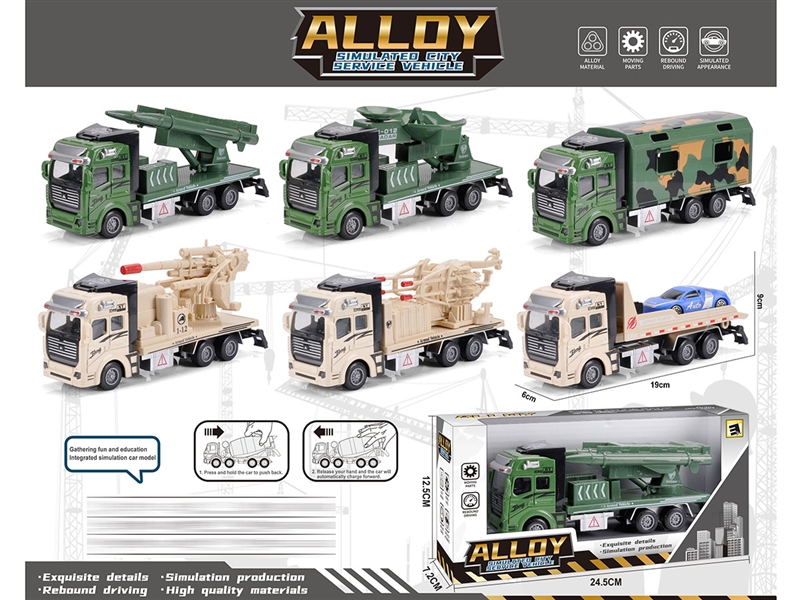 PULL BACK DIE CAST MILITARY CAR - HP1186993