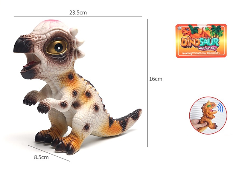 VINYL DINOSAUR W/WHISTLE,8ASST - HP1187412