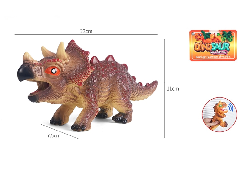 VINYL DINOSAUR W/WHISTLE,8ASST - HP1187417