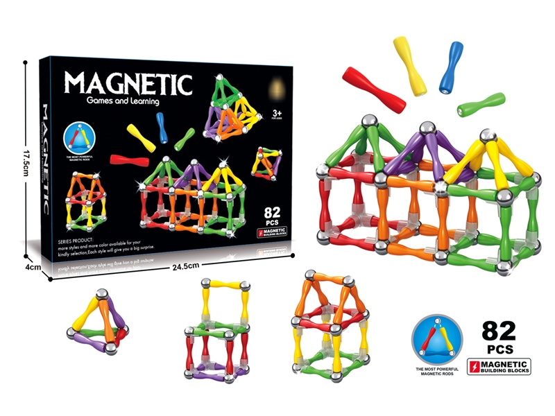 3D MAGNETIC BUILDING BLOCKS 82PCS - HP1187872