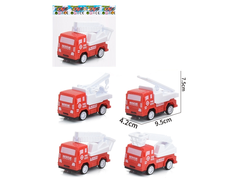 PULL BACK FIRE TRUCK 4ASST - HP1188184