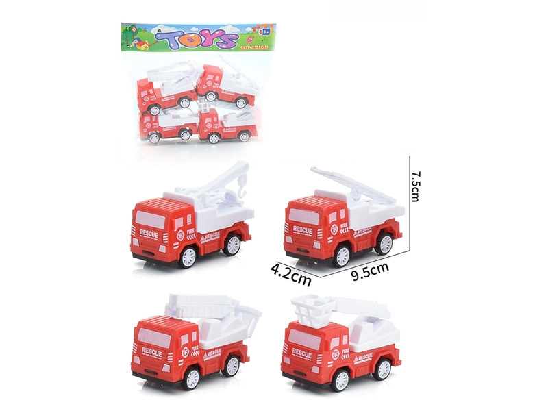 PULL BACK FIRE TRUCK 4ASST - HP1188190
