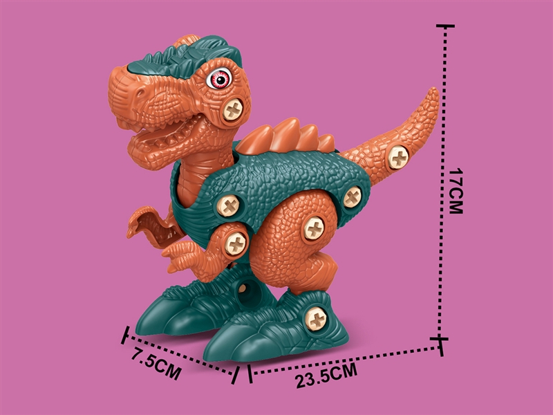 DIY ASSEMBLE DINOSAUR W/MUSIC & LIGHT & MOTOR DRILL（INCLODED BATTERY） - HP1188286