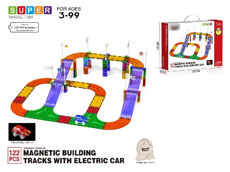 B/O CAR W/MAGNETIC BUILDING TRACK 122PCS - HP1188652