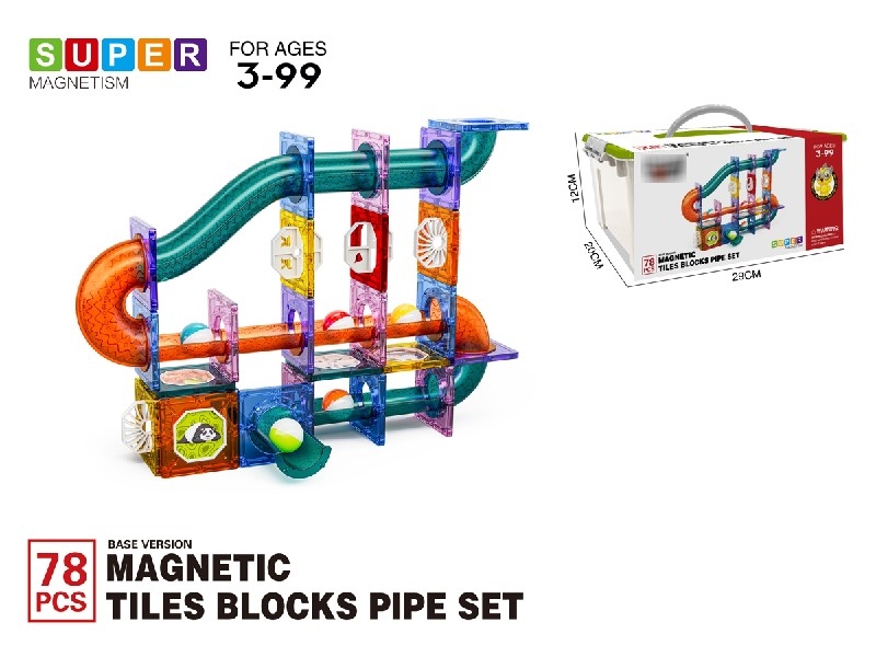 MAGNETIC BUILDING TILES PIPE SET 78PCS - HP1188668