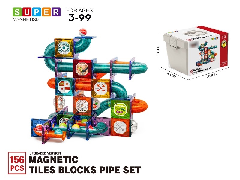MAGNETIC BUILDING TILES PIPE SET 156PCS - HP1188670