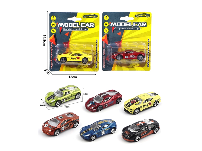 1:50 PULL BACK DIE CAST CAR,6ASST - HP1189433