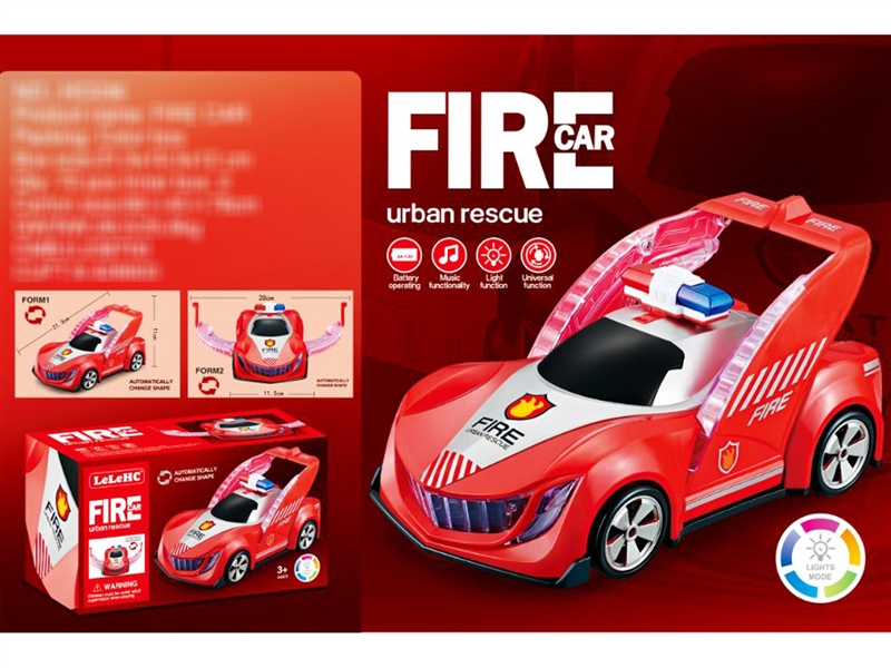 B/O BUMP & GO TRANSFORMER CAR W/LIGHT & MUSIC - HP1189917