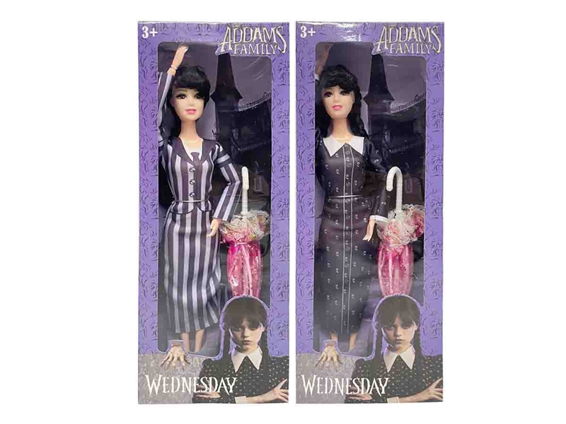 新款11.5寸实身9关节星期
三亚当斯的一家Wednesday
Addams长袖服饰娃娃 - HP1190050