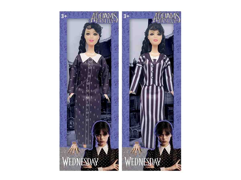 11.5寸实身大脚活手星期三
亚当斯的一家Wednesday
Addams长袖服饰娃娃 - HP1190056
