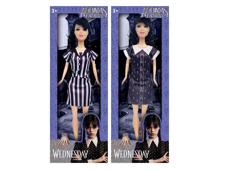 11.5寸实身大脚活手星期三
亚当斯的一家Wednesday
Addams短袖服饰娃娃 - HP1190057