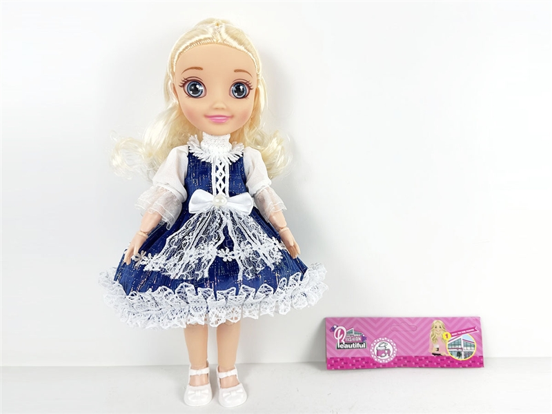 12寸3D仿真眼22关节冰雪娃娃超透加厚PVC卡头袋装 - HP1190183
