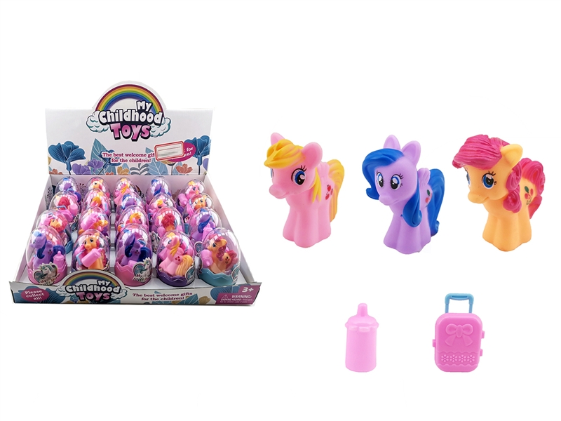 VINYL HORSE W/ACCESSORIES，20PCS/DISPLAY BOX - HP1190239