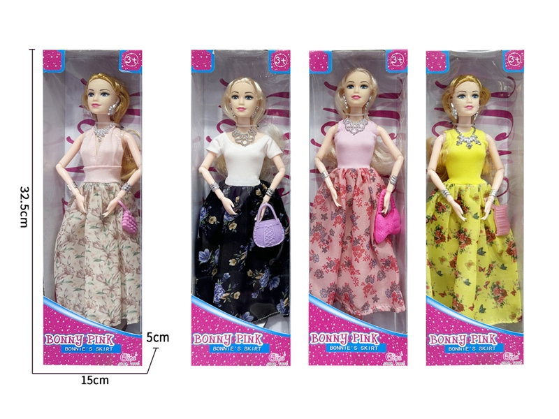 11.5寸关节实身印花裙系列/4款混装 - HP1190286