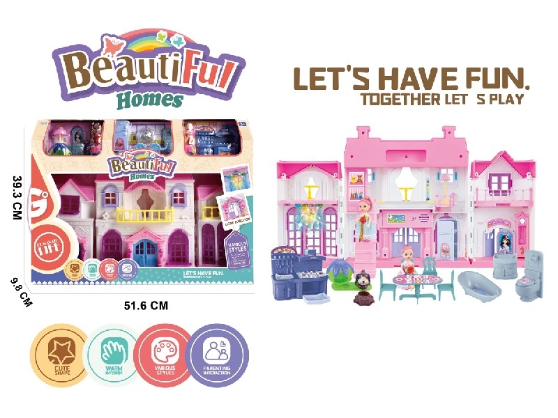 DIY ASSEMBLE VILLA W/LIGHT & MUSIC & 5
