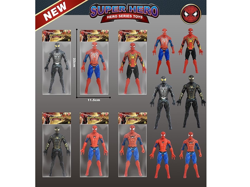 17CM SPIDER MAN W/LIGHT，6ASST - HP1190521