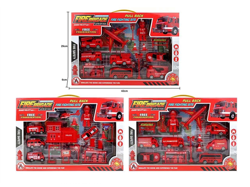 PULL BACK FIRE TRUCK 3ASST - HP1192129