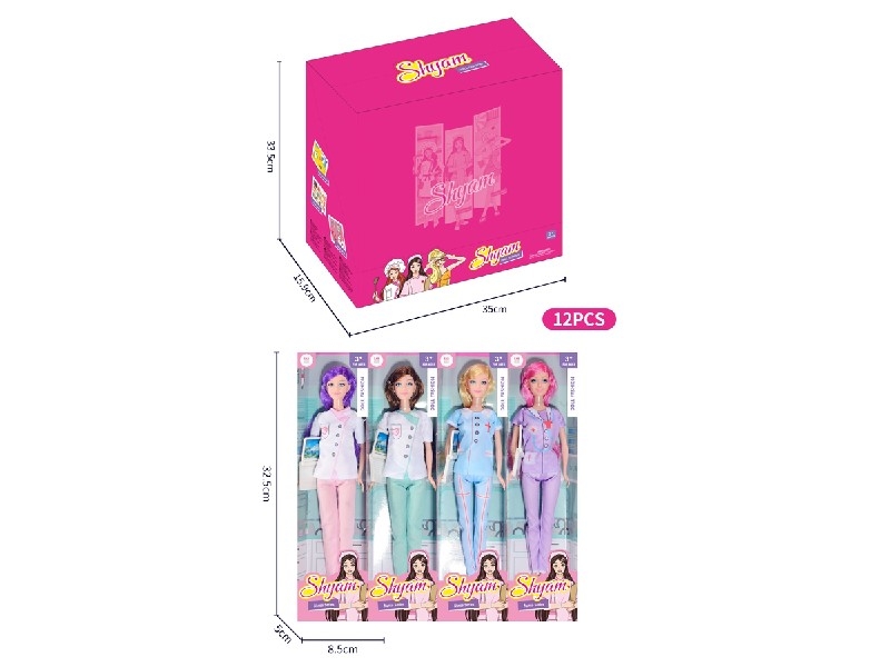 11.5寸护士芭比系列 12PCS - HP1192542