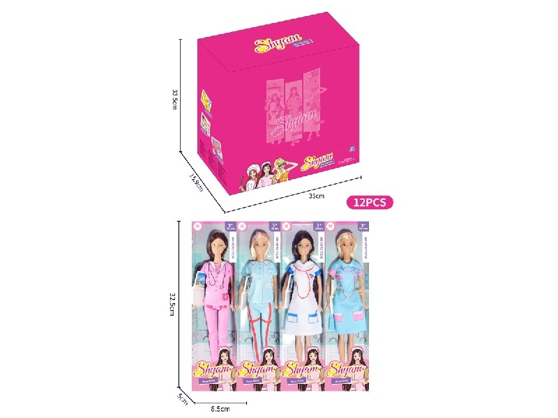 11.5寸护士芭比系列 12PCS - HP1192543