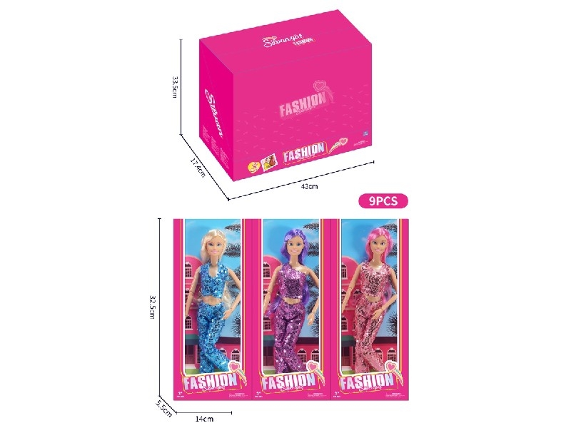 11.5寸芭比时尚系列 9PCS - HP1192557