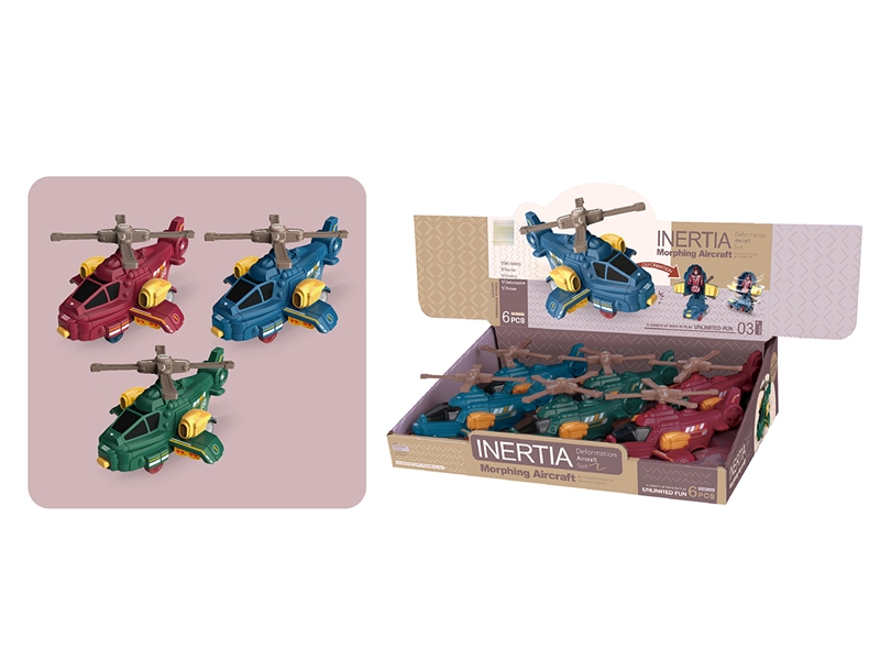 FRICTION MORPHING AIRCRAFT,6PCS/DISPLAY BOX - HP1192964