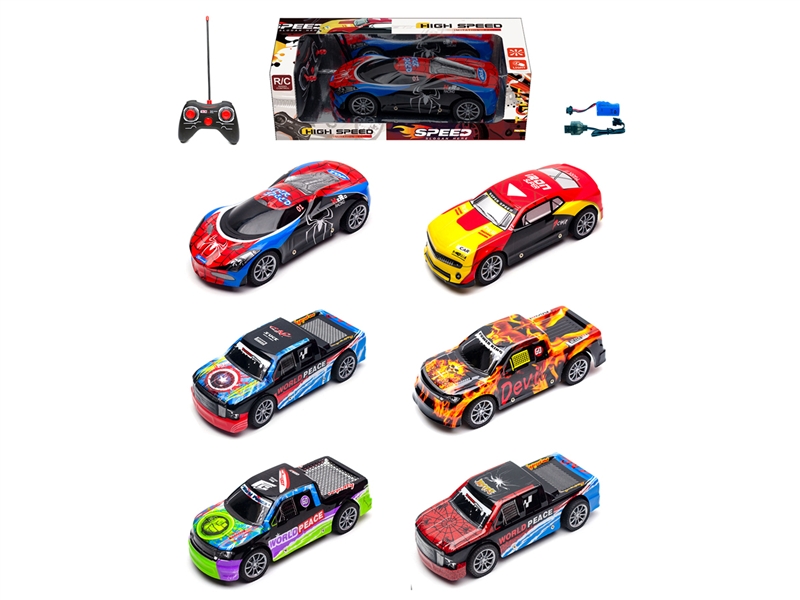 包电 六款混装 四通  跑车 皮卡车 遥控车 不侵权 1：18 - HP1193270