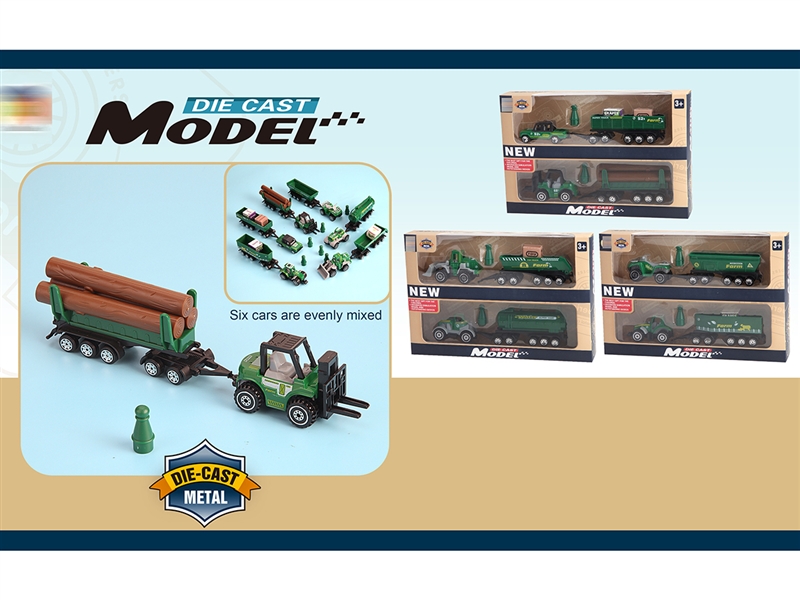 FREE WAY DIE CAST  FARMER TRUCK W/TOW TRUCK，2PCS，3ASST - HP1193373