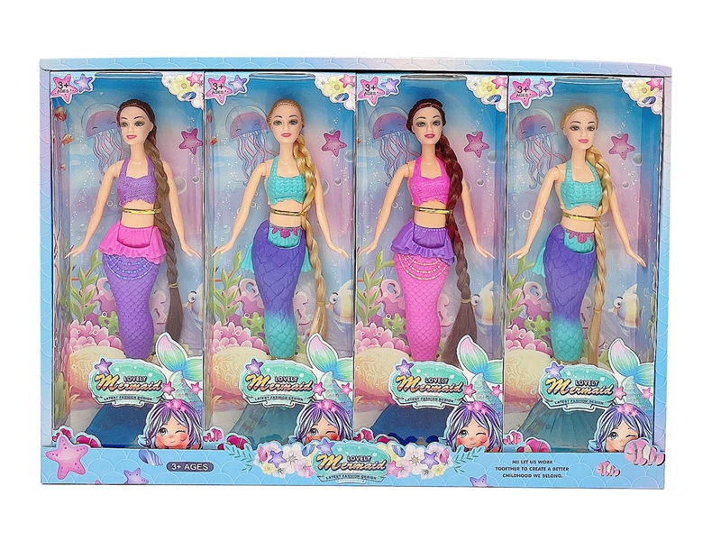 11寸重身长发美人鱼公主4PCS - HP1193463
