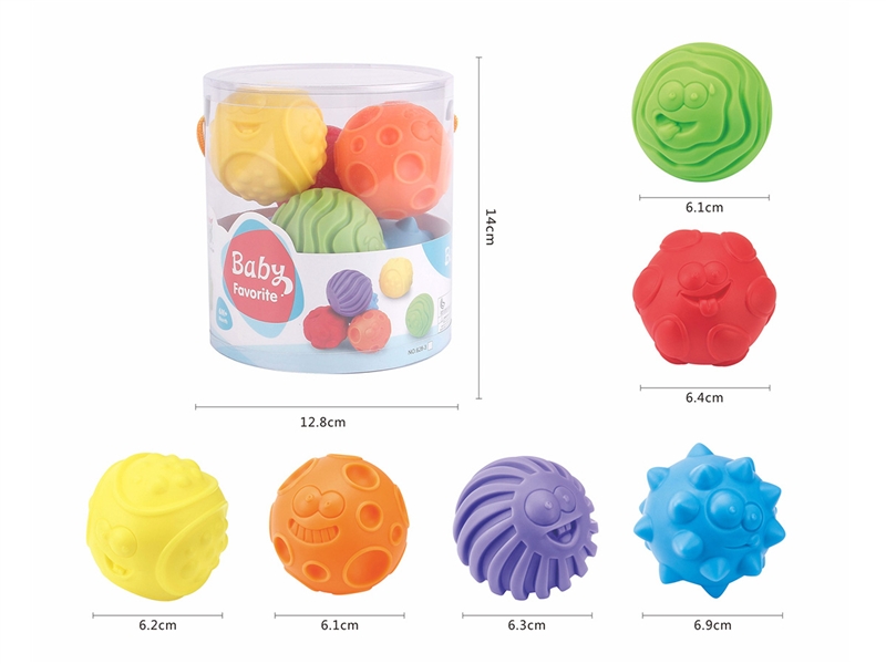 RUBBER BALL W/BB WHISTLE 6PCS - HP1193595