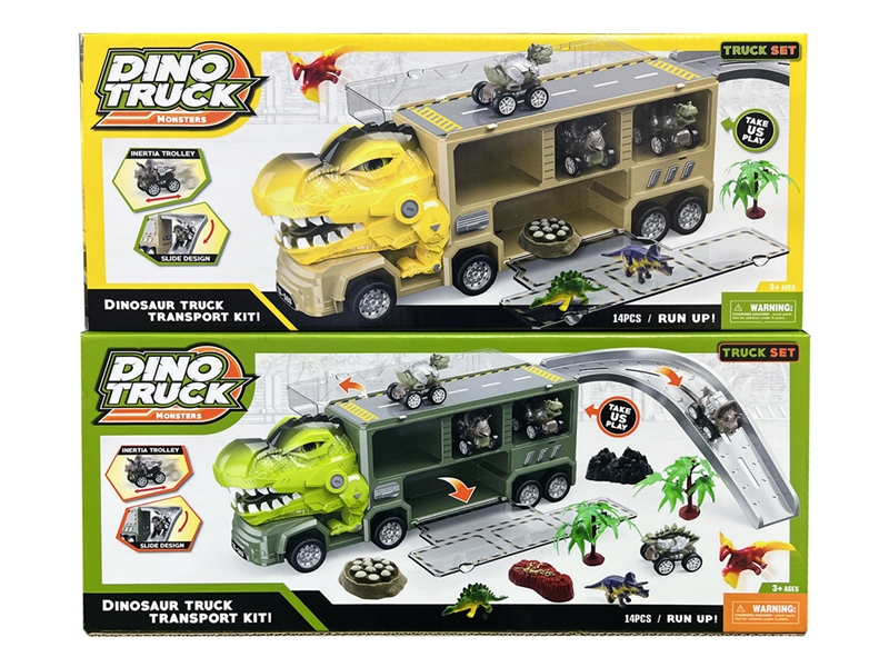 FRICTION DINOSAUR TRUCK，YELLOW/GREEN - HP1193885