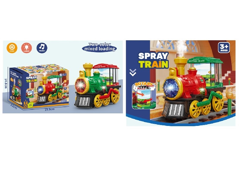 B/O TRAIN W/LIGHT & MUSIC & MIST SPRAY，2COLOR - HP1193940