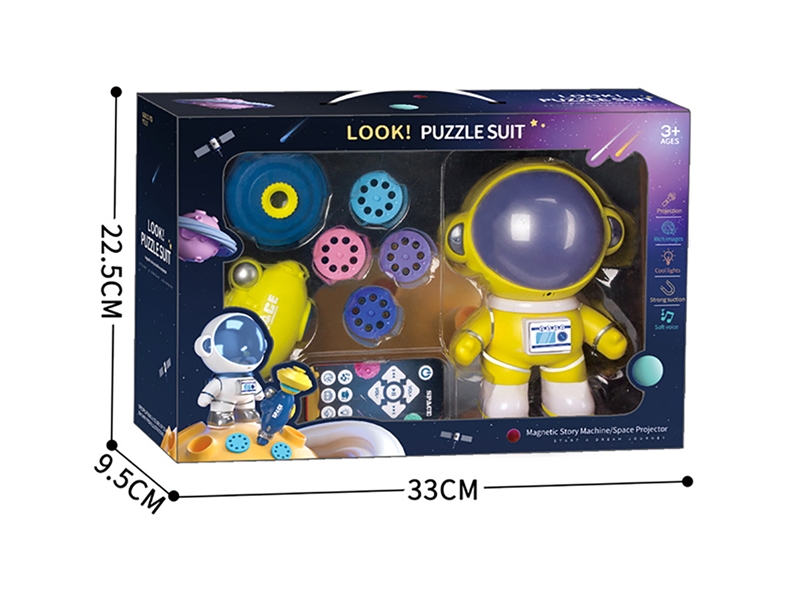 2 IN 1 SPACE PUZZLE KIT W/MAGNETIC STORY & MACHINE PROJECTOR - HP1194121