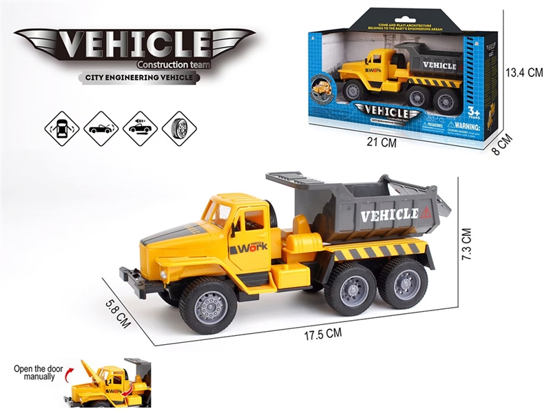 PULL BACK CONSTRUCTION TRUCK W/CAN OPEN THE DOOR - HP1194224